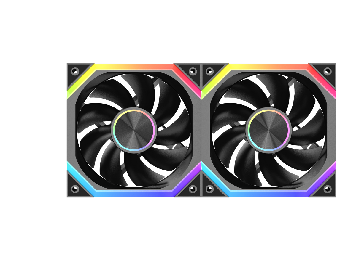 XIGMATEK Infinity H27A ARGB Case Fan | 120mm · 3-Pack · Controller Box + Remote | PWM 1500 RPM · 40.60 CFM | 0.539 mmH2O · <19.70 dBA · Hydro Bearing | Black