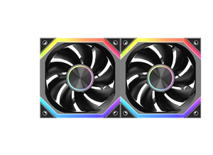 XIGMATEK Infinity H27A ARGB Case Fan | 120mm · 3-Pack · Controller Box + Remote | PWM 1500 RPM · 40.60 CFM | 0.539 mmH2O · <19.70 dBA · Hydro Bearing | Black
