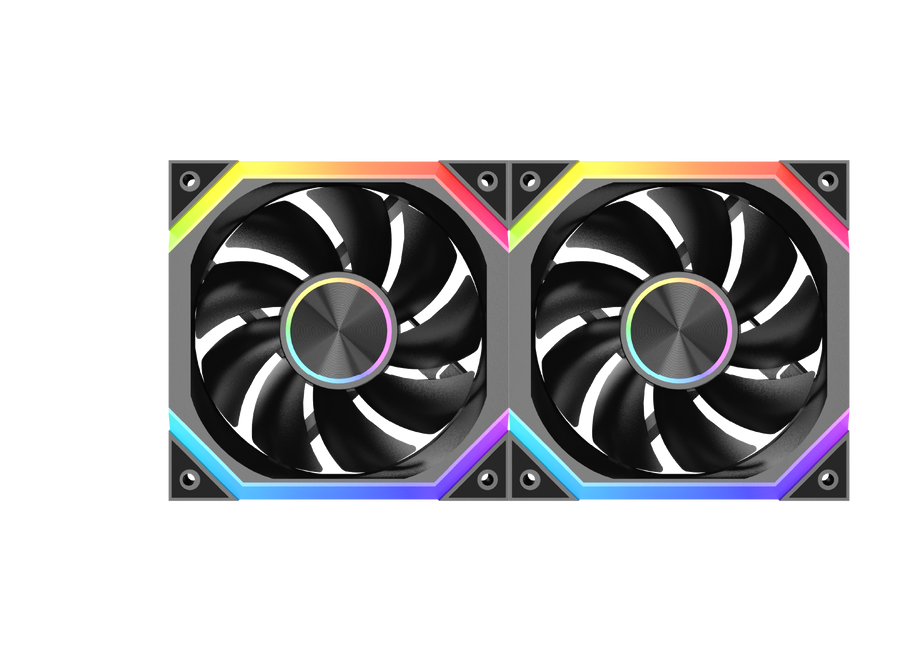 XIGMATEK Infinity H27A ARGB Case Fan | 120mm · 3-Pack · Controller Box + Remote | PWM 1500 RPM · 40.60 CFM | 0.539 mmH2O