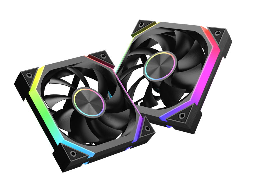 XIGMATEK Infinity H27A ARGB Case Fan | 120mm · 3-Pack · Controller Box + Remote | PWM 1500 RPM · 40.60 CFM | 0.539 mmH2O