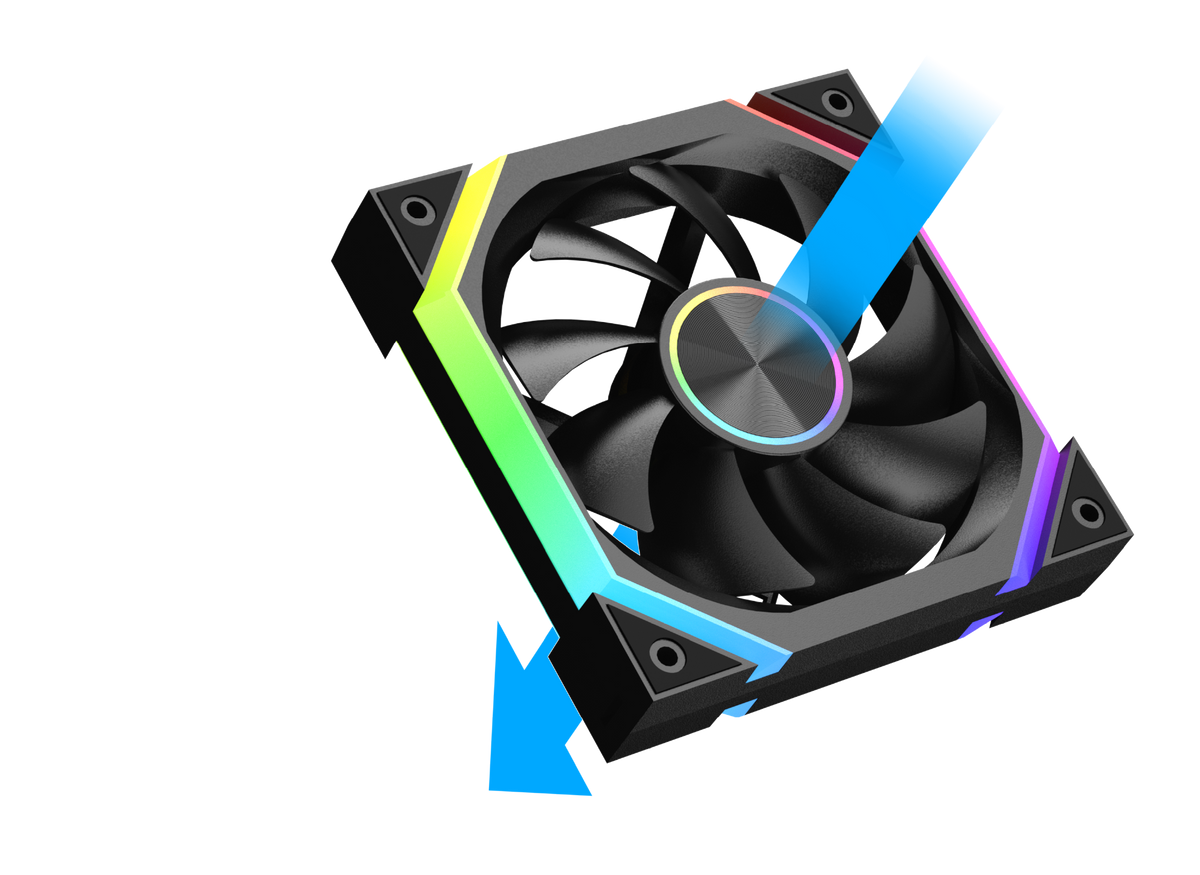 XIGMATEK Infinity H27A ARGB Case Fan | 120mm · 3-Pack · Controller Box + Remote | PWM 1500 RPM · 40.60 CFM | 0.539 mmH2O · <19.70 dBA · Hydro Bearing | Black