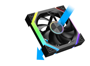 XIGMATEK Infinity H27A ARGB Case Fan | 120mm · 3-Pack · Controller Box + Remote | PWM 1500 RPM · 40.60 CFM | 0.539 mmH2O · <19.70 dBA · Hydro Bearing | Black