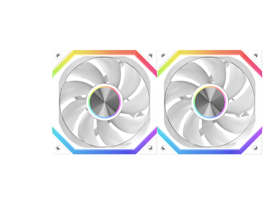 XIGMATEK Infinity H27A Arctic ARGB Case Fan | 120mm · 3-Pack · Controller Box + Remote | PWM 1500 RPM · 40.60 CFM | 0.53