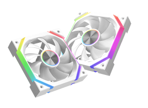 XIGMATEK Infinity H27A Arctic ARGB Case Fan | 120mm · 3-Pack · Controller Box + Remote | PWM 1500 RPM · 40.60 CFM | 0.539 mmH2O · <19.70 dBA · Hydro Bearing | White