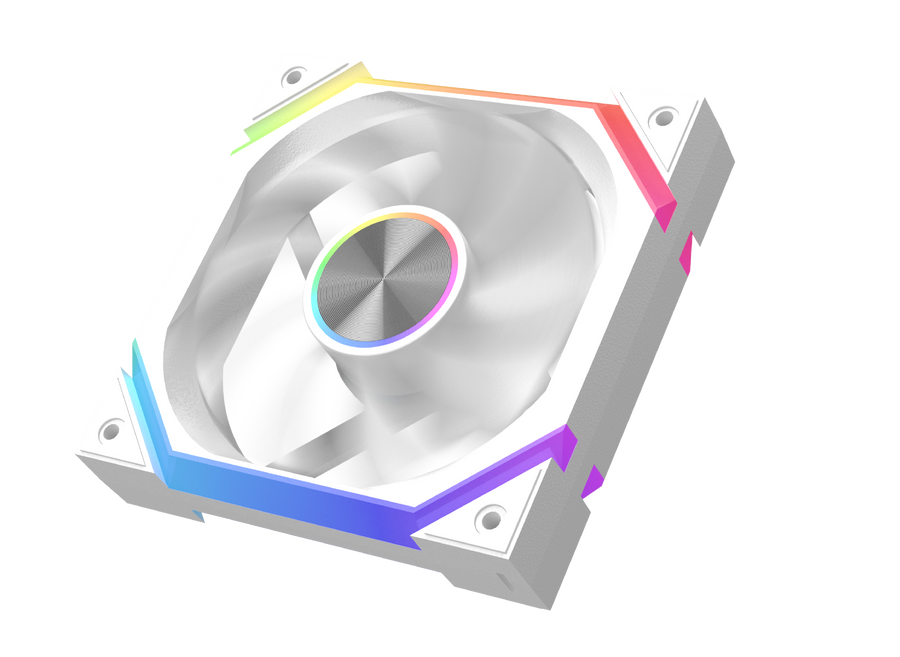 XIGMATEK Infinity H27A Arctic ARGB Case Fan | 120mm · 3-Pack · Controller Box + Remote | PWM 1500 RPM · 40.60 CFM | 0.53