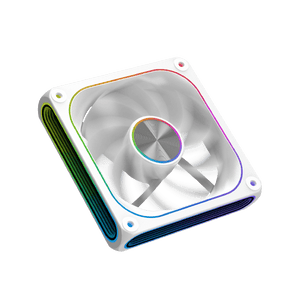XIGMATEK Infinity J22A Arctic Reverse ARGB Case Fan | 3-Pack 120mm · Reverse Blade | 1500 RPM · 40.60 CFM · 0.539 mmH2O | <19.70 dBA · Long Life Hydro Bearing | ARGB & PWM Control Box + Remote | White