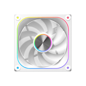XIGMATEK Infinity J22A Arctic Reverse ARGB Case Fan | 3-Pack 120mm · Reverse Blade | 1500 RPM · 40.60 CFM · 0.539 mmH2O | <19.70 dBA · Long Life Hydro Bearing | ARGB & PWM Control Box + Remote | White