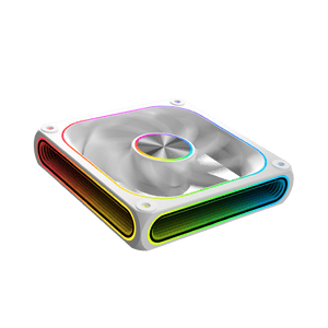 XIGMATEK Infinity J22A Arctic Reverse ARGB Case Fan | 3-Pack 120mm · Reverse Blade | 1500 RPM · 40.60 CFM · 0.539 mmH2O | <19.70 dBA · Long Life Hydro Bearing | ARGB & PWM Control Box + Remote | White