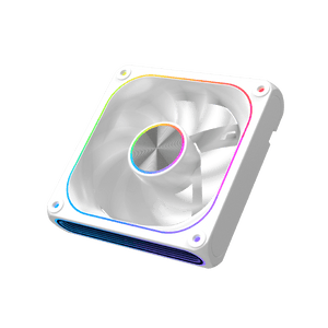 XIGMATEK Infinity J22A Arctic Reverse ARGB Case Fan | 3-Pack 120mm · Reverse Blade | 1500 RPM · 40.60 CFM · 0.539 mmH2O | <19.70 dBA · Long Life Hydro Bearing | ARGB & PWM Control Box + Remote | White