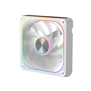 XIGMATEK Infinity J22A Arctic Reverse ARGB Case Fan | 3-Pack 120mm · Reverse Blade | 1500 RPM · 40.60 CFM · 0.539 mmH2O | <19.70 dBA · Long Life Hydro Bearing | ARGB & PWM Control Box + Remote | White