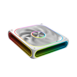 XIGMATEK Infinity J22A Arctic ARGB Case Fan | 3-Pack 120mm | 1500 RPM · 40.60 CFM · 0.539 mmH2O | <19.70 dBA · Long Life Hydro Bearing | ARGB & PWM Control Box + Remote | White