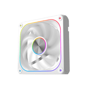 XIGMATEK Infinity J22A Arctic ARGB Case Fan | 3-Pack 120mm | 1500 RPM · 40.60 CFM · 0.539 mmH2O | <19.70 dBA · Long Life Hydro Bearing | ARGB & PWM Control Box + Remote | White
