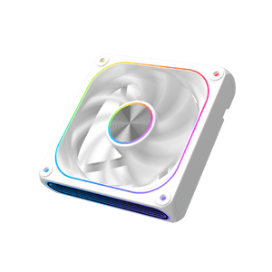 XIGMATEK Infinity J22A Arctic ARGB Case Fan | 3-Pack 120mm | 1500 RPM · 40.60 CFM · 0.539 mmH2O | <19.70 dBA · Long Life Hydro Bearing | ARGB & PWM Control Box + Remote | White