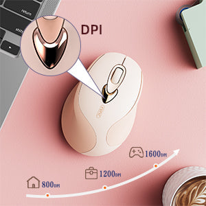 Inphic M8 Wireless Mouse | 2.4GHz Wireless | 800·1200·1600 DPI | Silent Click | 500mAh USB-C Rechargeable | 75g