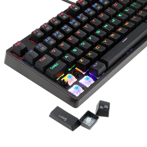 Redragon K576R DAKSA Mechanical Gaming Keyboard | 87 Keys · TKL | Outemu Blue Switches | Rainbow LED Backlight · 6 Colours | 100% Anti-Ghosting · N-Key Rollover | Wired USB | Black
