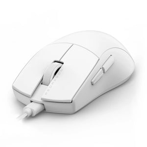 Redragon K1NG M724 White Wired Gaming Mouse | 42g Ultra-Light | 200-12400 DPI Pixart 3327 Sensor | 1000Hz Polling Rate | 5 Programmable Buttons | HUANO Switches 10M Clicks | Type-C Cable