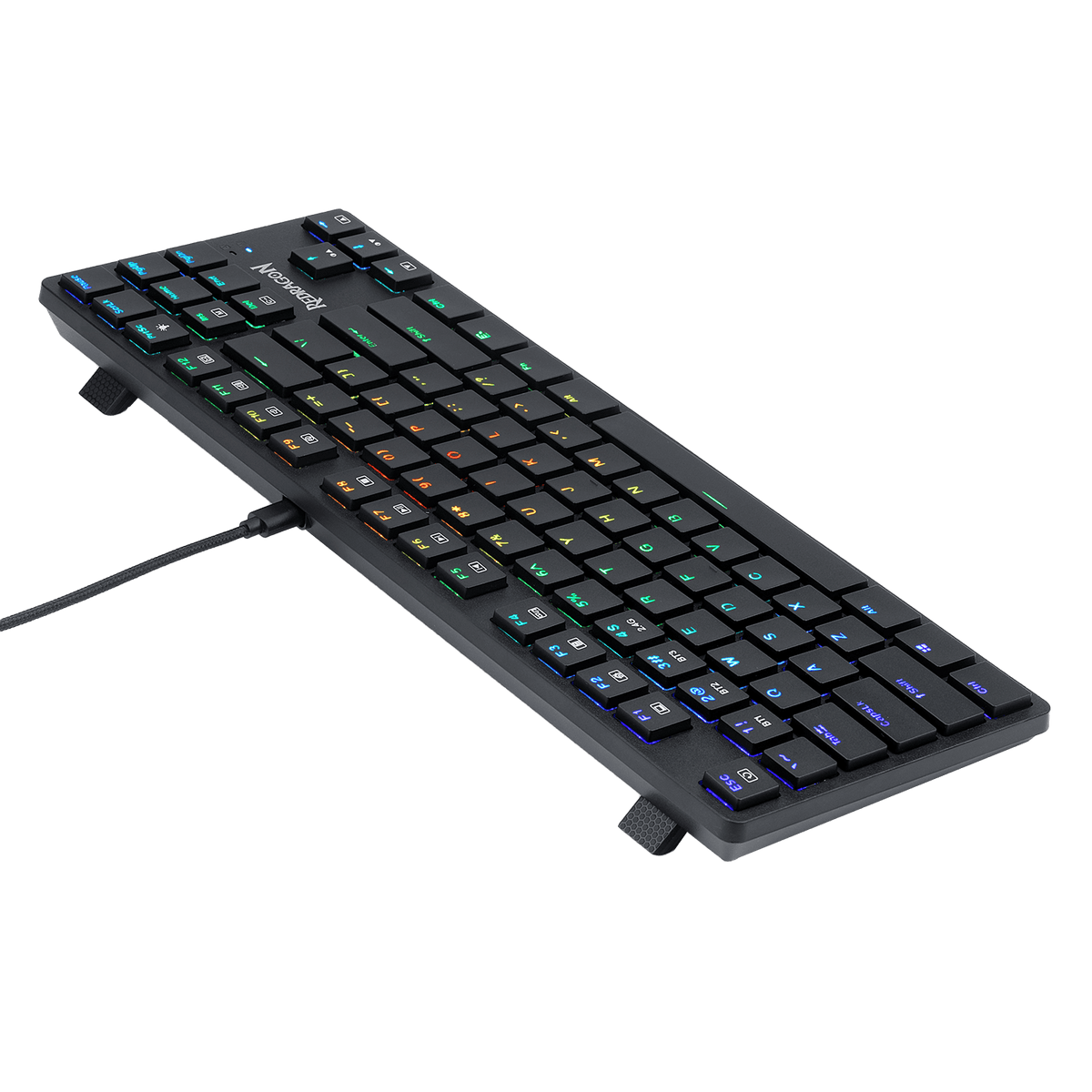 Redragon K539 Anubis 80% TKL Low-Profile Wireless Mechanical Keyboard | 87 Keys | Low-Profile Switches (1.2mm Actuation, 3.0mm Travel, 50M) | RGB Backlit | Bluetooth · 2.4GHz · Wired | Full Rollover | 1900mAh