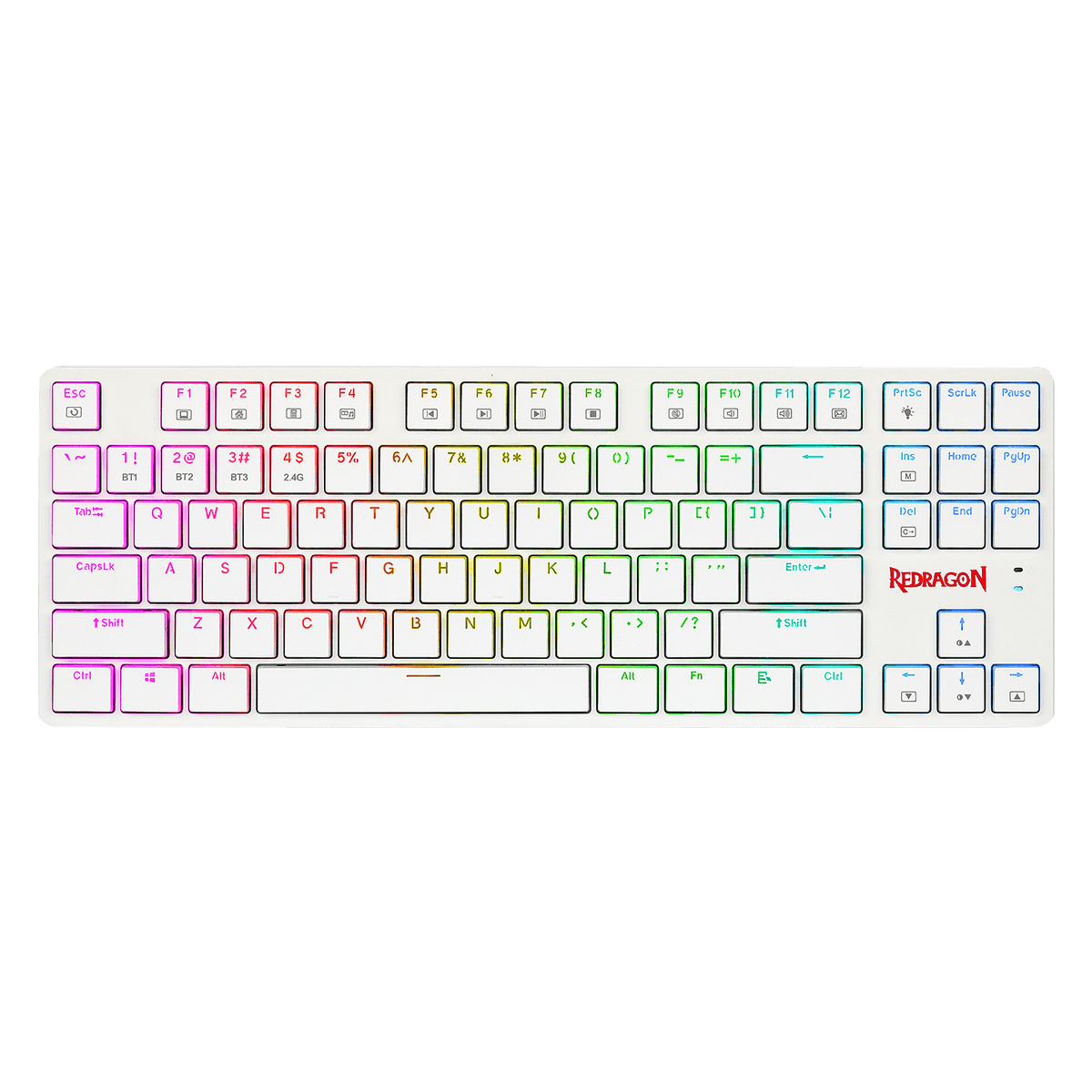 Redragon K539 Anubis 80% TKL Low-Profile Wireless Mechanical Keyboard | 87 Keys | Low-Profile Switches (1.2mm Actuation, 3.0mm Travel, 50M) | RGB Backlit | Bluetooth · 2.4GHz · Wired | Full Rollover | 1900mAh