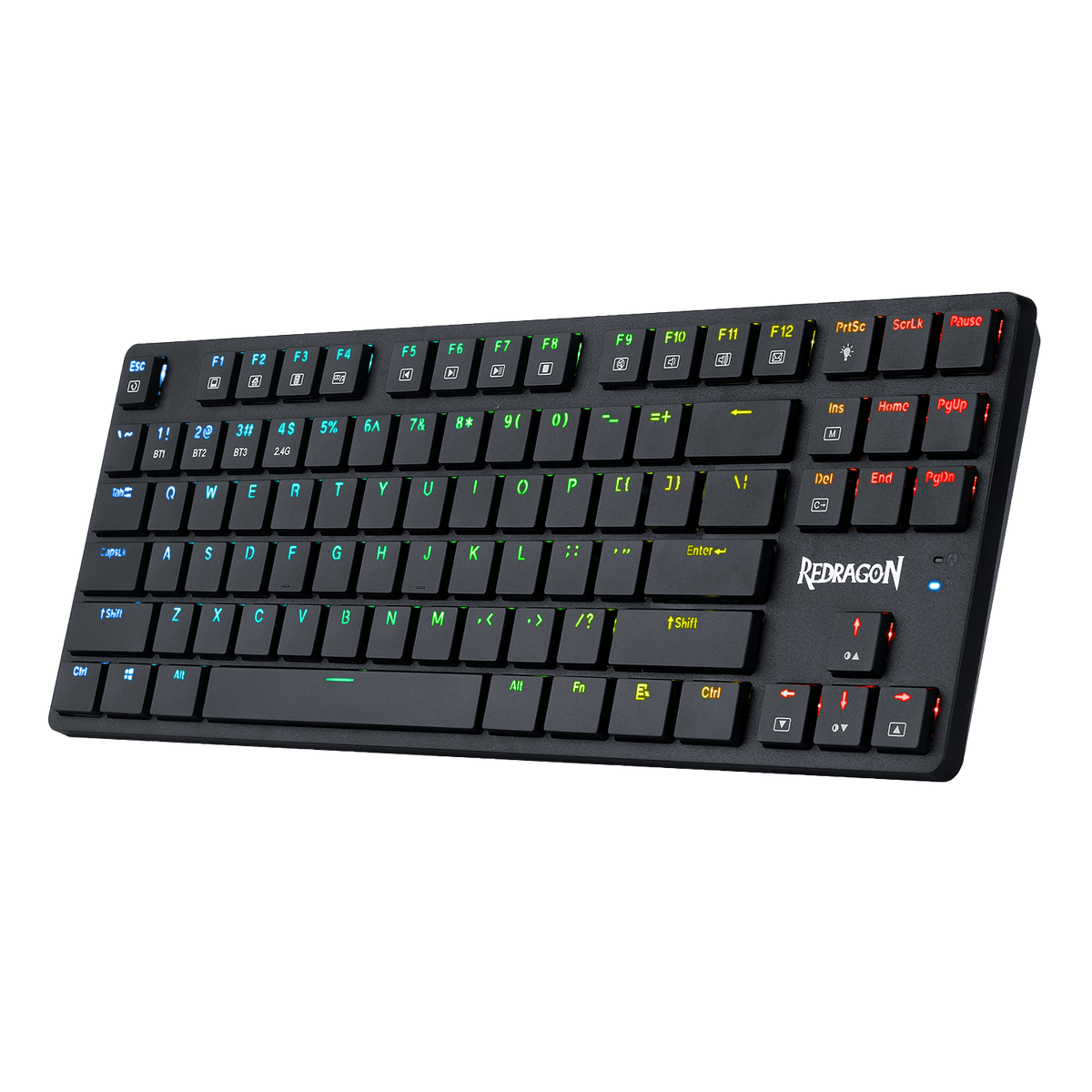 Redragon K539 Anubis 80% TKL Low-Profile Wireless Mechanical Keyboard | 87 Keys | Low-Profile Switches (1.2mm Actuation, 3.0mm Travel, 50M) | RGB Backlit | Bluetooth · 2.4GHz · Wired | Full Rollover | 1900mAh