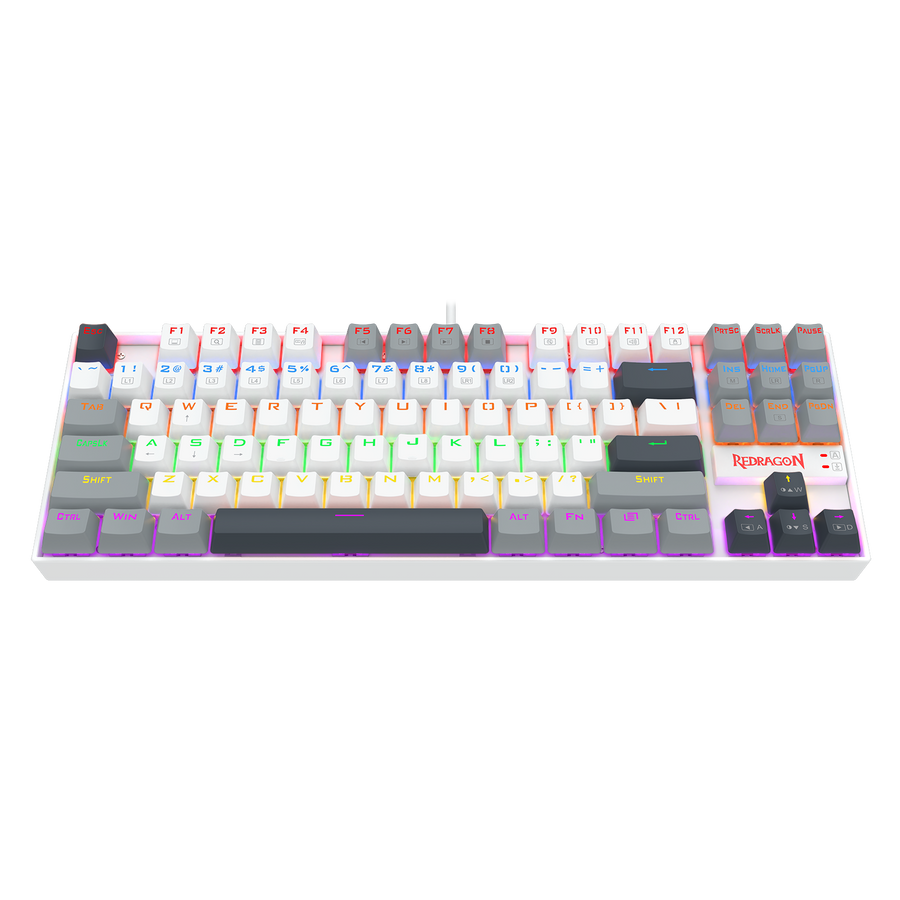 Redragon Kumara K552WGL-R TKL Mechanical Gaming Keyboard | 87 Keys | Red Linear Switches · Hot-Swappable 3-Pin | PBT Key