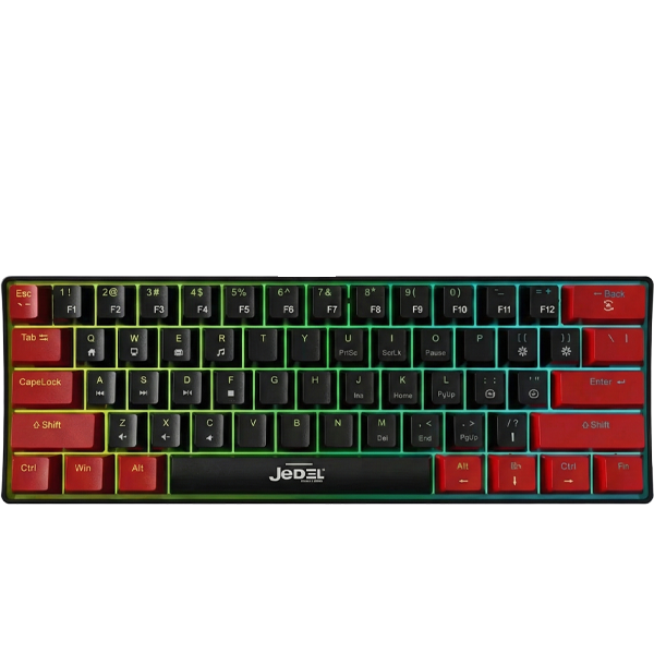 Jedel KL-69 Mechanical Gaming Keyboard | 61 Keys · 60% Layout | Rainbow LED Backlight · 10 Modes | Double-Shot ABS Keyca