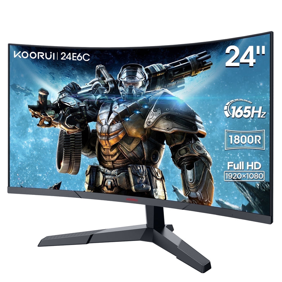 KOORUI | 23.6" Curved Gaming Monitor | Full HD | 100Hz | VA 1500R | HDMI + VGA