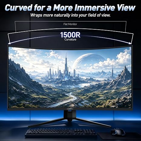 KOORUI 32-Inch Curved Gaming Monitor