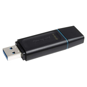 Kingston DataTraveler Exodia 64GB USB Flash Drive | USB 3.2 Gen 1 | DTX/64GB | Protective Cap · Keyring Loop | 11 g | 5-Year Warranty | Black