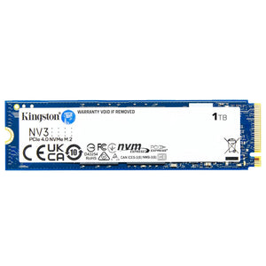 Kingston NV3 1TB PCIe Gen4 NVMe SSD | PCIe 4.0 x4 · M.2 2280 | 6,000MB/s read · 4,000MB/s write | 320TBW · 7g | 5-year limited warranty