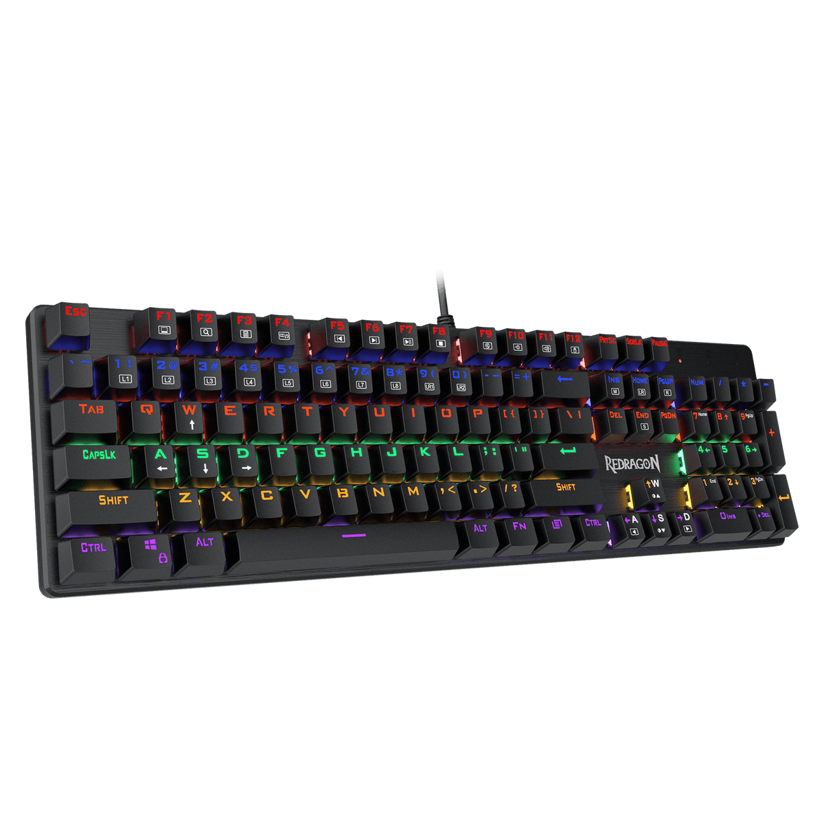 Redragon K608 Valheim Full-Size Mechanical Gaming Keyboard | 104 Keys | Outemu Blue / Brown / Red Switches (50M) | Full NKRO · 100% Anti-Ghosting | Rainbow LED 9 Modes + 8 Gaming Presets + 2 Custom | Double-Shot Frosted Keycaps | 0.72 kg