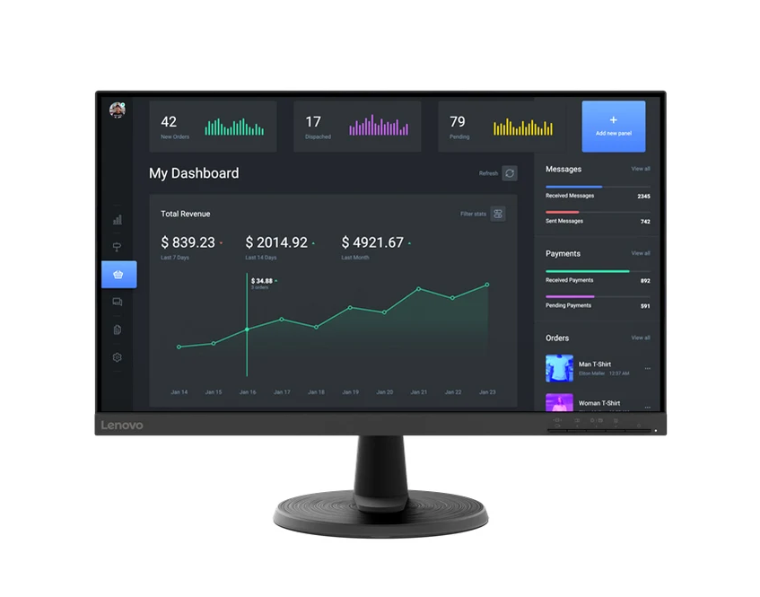 Lenovo L25E40 24-Inch Monitor | Full HD 1920x1080 | 75Hz | VA Panel
