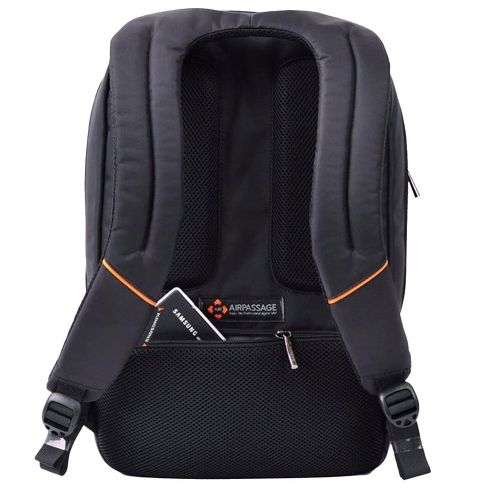 L'avvento BG554 Laptop Backpack | Fits laptops up to 15.6-inch | Padded laptop compartment · padded shoulder straps | Front zip pocket · concealed back pocket | Water-resistant material | Black