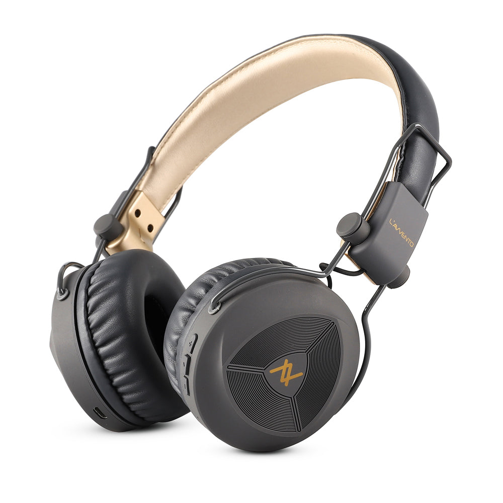 L'avvento HP236 Bluetooth 5.0 Wireless Headphone | 2 × 40mm Drivers | Normal & Turbo Bass Modes | Built-in Mic | Foldable · 10m Range | Gray