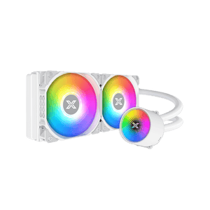 XIGMATEK Liquid Killer X 240 Arctic ARGB AIO Liquid CPU Cooler | 274×120×27mm Radiator | 2×120mm ARGB Fans · 800–1800 RPM · 82.2 CFM · 25.3 dBA | Pump 2800 RPM | 250W TDP | Intel LGA1700 · AMD AM5 | White