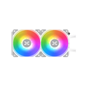 XIGMATEK Liquid Killer X 240 Arctic ARGB AIO Liquid CPU Cooler | 274×120×27mm Radiator | 2×120mm ARGB Fans · 800–1800 RPM · 82.2 CFM · 25.3 dBA | Pump 2800 RPM | 250W TDP | Intel LGA1700 · AMD AM5 | White