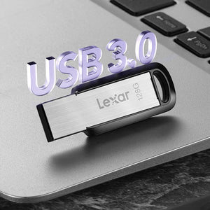 Lexar JumpDrive M400 USB Flash Drive | 32GB | USB 3.0 (USB 3.2 Gen 1) · USB-A | Up to 130MB/s Read | Metal Body · Key-Ring | 256-bit AES Encryption