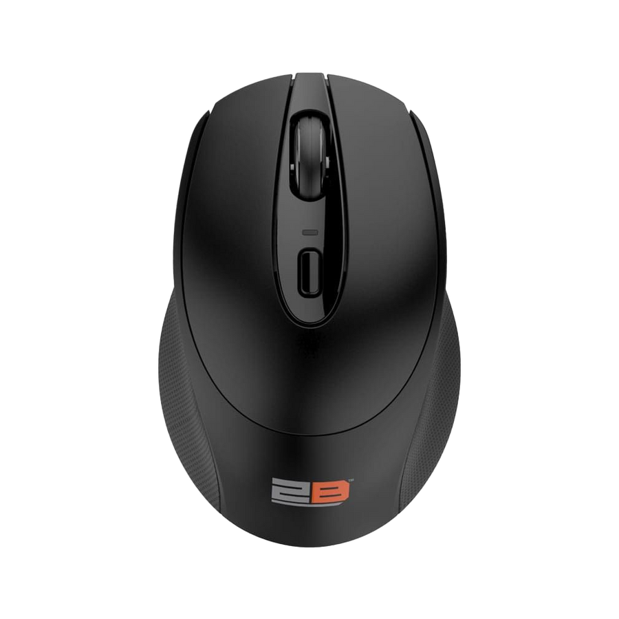 2B MO186 Dual-Mode Wireless Mouse | Bluetooth + 2.4GHz Wireless | 800 · 1200 · 1600 · 2400 DPI | Rechargeable Battery | 
