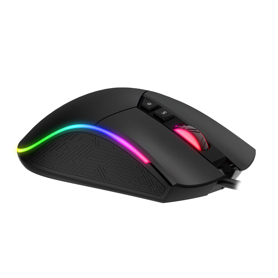 HAVIT Gamenote MS1001 Wired RGB Gaming Mouse | 7 Programmable Buttons | RGB Backlight | USB | Black