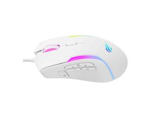 Havit MS1033 RGB Wired Gaming Mouse | 8000 DPI (6 Levels: 800-8000) | 9 Buttons | RGB Backlight | 3M-Click Switches | 126g | 1.6m USB Cable | 121x64x42mm | White