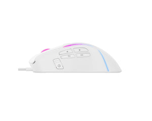 Havit MS1033 RGB Wired Gaming Mouse | 8000 DPI (6 Levels: 800-8000) | 9 Buttons | RGB Backlight | 3M-Click Switches | 126g | 1.6m USB Cable | 121x64x42mm | White