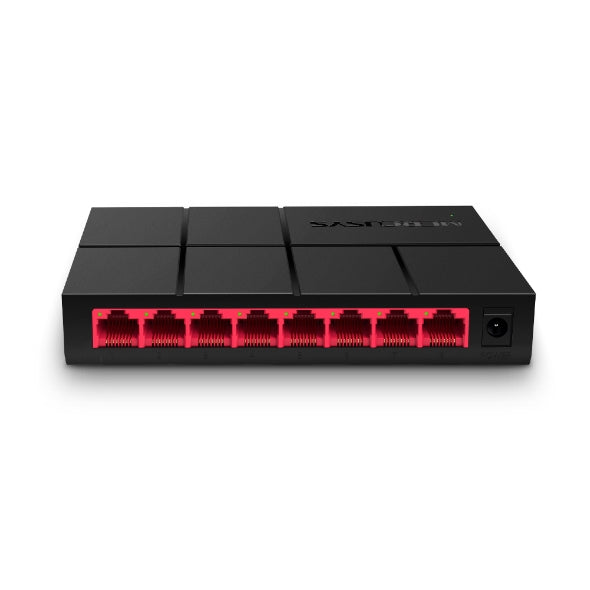MERCUSYS MS108G 8-Port Gigabit Desktop Switch | 8 × 10/100/1000 Mbps RJ45 · Auto-Negotiation · Auto MDI/MDIX | 16 KB Jum