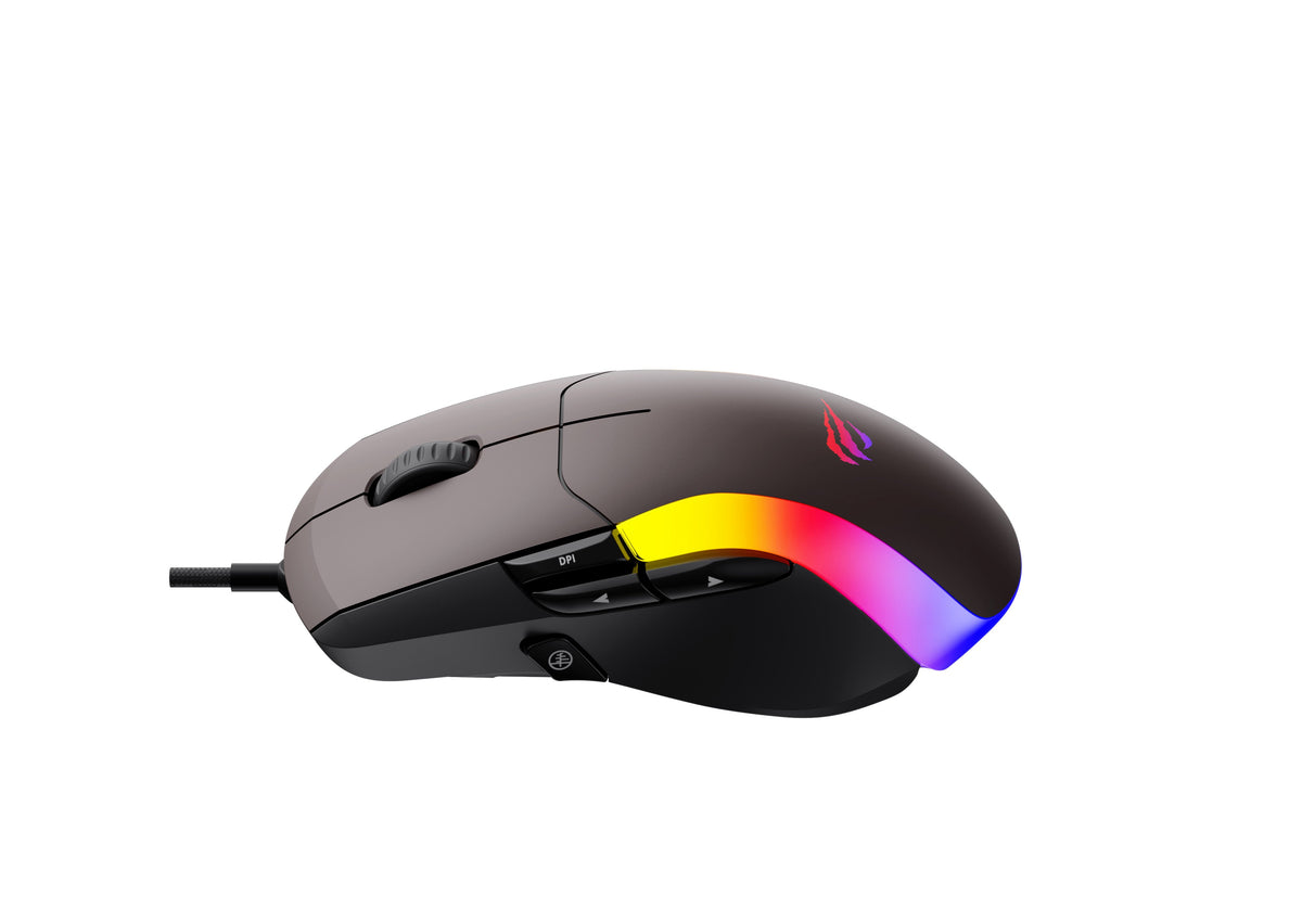 HAVIT MS959S Wired RGB Gaming Mouse | 8 Buttons | 10M-Click Switches · 118 g | 1.6 m Braided Cable | RGB Backlight | Black