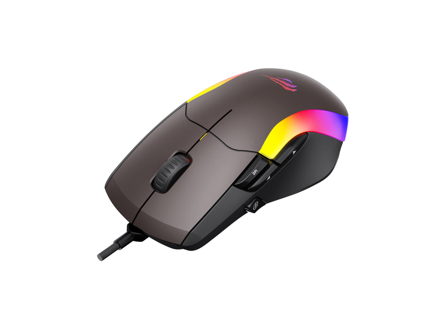 HAVIT MS959S Wired RGB Gaming Mouse | 8 Buttons | 10M-Click Switches · 118 g | 1.6 m Braided Cable | RGB Backlight | Bla