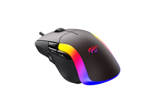 HAVIT MS959S Wired RGB Gaming Mouse | 8 Buttons | 10M-Click Switches · 118 g | 1.6 m Braided Cable | RGB Backlight | Black