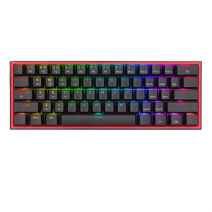 Redragon K616 FIZZ PRO 60% Mechanical Gaming Keyboard | 3-Mode: USB-C Wired + 2.4GHz + Bluetooth | 61 Keys, Full Rollover | HUANO Linear Red Switches, Hot-Swap | Up to 20 RGB Backlight Modes | Software Support | Black · White/Pink