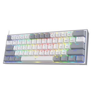 Redragon Fizz K617 60% Mechanical Gaming Keyboard | 61 Keys | Hot-Swappable Outemu Red Linear Switches (40g) | 16.8M RGB · 20 Presets | Detachable USB Type-C | Full Rollover | 50M Keystroke Lifespan | 0.43 kg