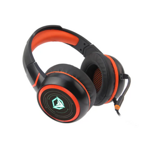 Meetion HP030 Gaming Headset | USB · HIFI 7.1 Virtual Surround | 50 mm Drivers · 10 Hz–20 kHz · 32 Ω | LED Backlight | Omnidirectional Mic | 2.2 m Cable | 298 g | Black