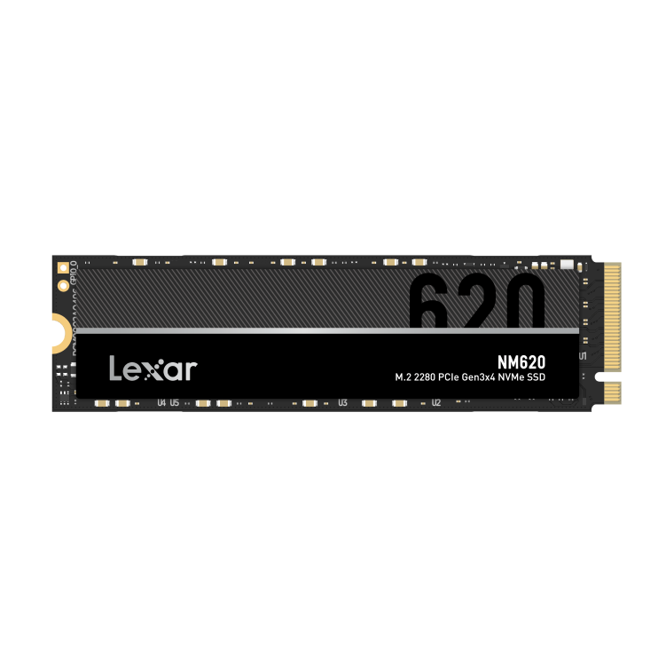 Lexar NM620 256GB NVMe SSD | M.2 2280 PCIe Gen3 x4 NVMe 1.4 | 3,500 MB/s Read · 1,300 MB/s Write | 125 TBW · 5-Year Warr