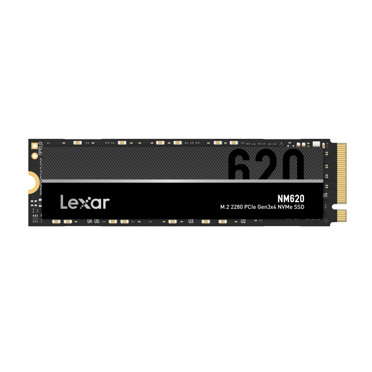 Lexar NM620 512GB NVMe SSD | M.2 2280 PCIe Gen3 x4 NVMe 1.4 | 3,500 MB/s Read · 2,400 MB/s Write | 250 TBW · 5-Year Warr