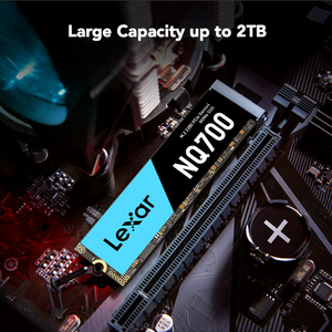 Lexar NQ700 1TB PCIe Gen4 NVMe SSD | PCIe Gen4 x4 · M.2 2280 | 4,200MB/s read · 2,100MB/s write | HMB + SLC cache · 350TBW | 3-year limited warranty